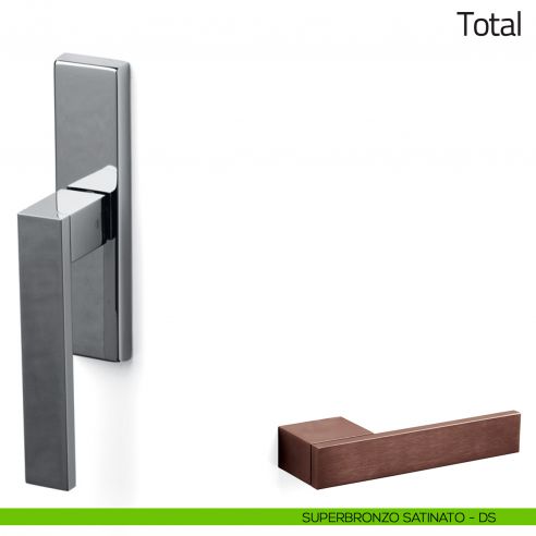 Maniglia per finestra cremonese Total Olivari superbronzo satinato