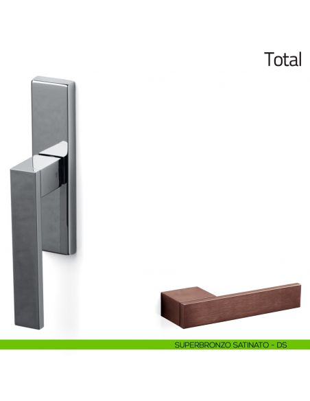 Maniglia per finestra cremonese Total Olivari superbronzo satinato