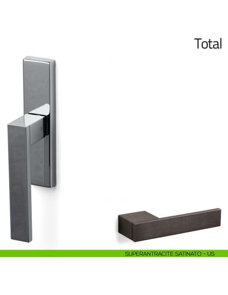 Maniglia per finestra cremonese Total Olivari superantracite satinato