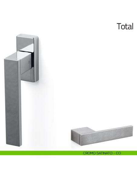 Maniglia per finestra martellina DK Total Olivari cromo satinato