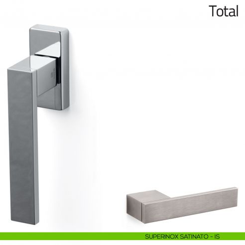 Maniglia per finestra martellina DK Total Olivari superinox satinato