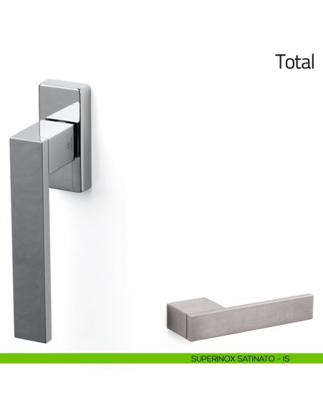 Maniglia per finestra martellina DK Total Olivari superinox satinato