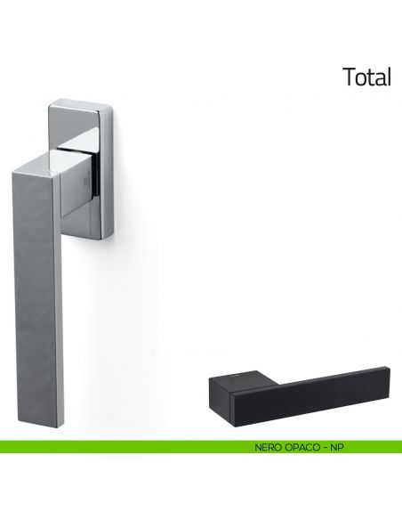 Maniglia per finestra martellina DK Total Olivari nero opaco