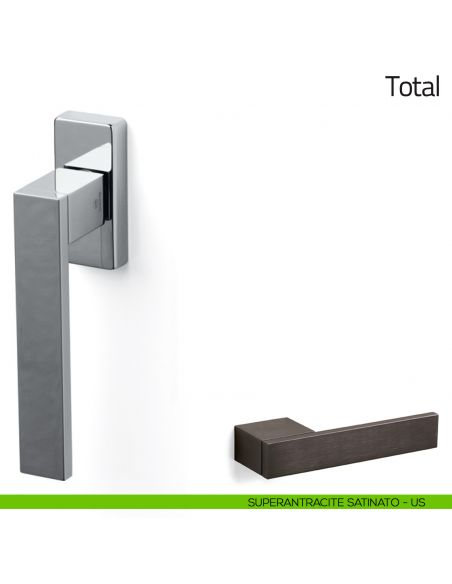 Maniglia per finestra martellina DK Total Olivari superantracite satinato