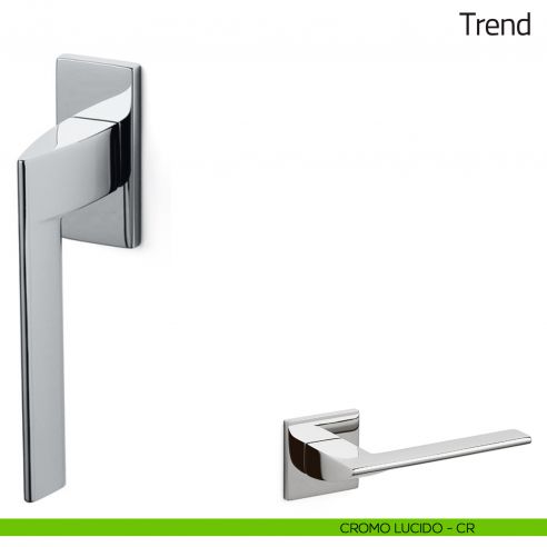 Maniglia per finestra martellina DK Trend Olivari bassa cromo lucido