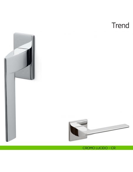 Maniglia per finestra martellina DK Trend Olivari bassa cromo lucido