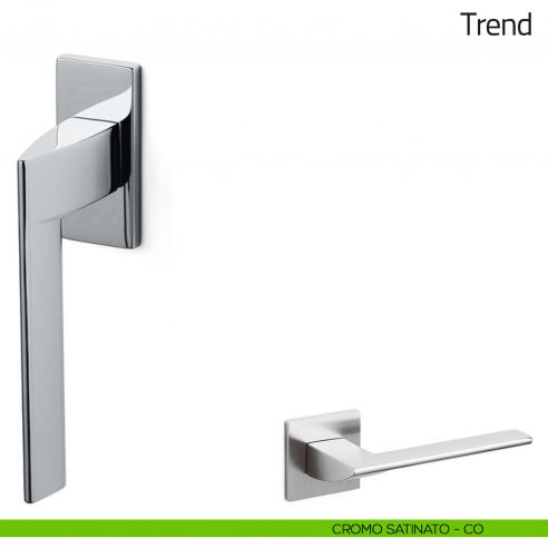 Maniglia per finestra martellina DK Trend Olivari bassa cromo satinato