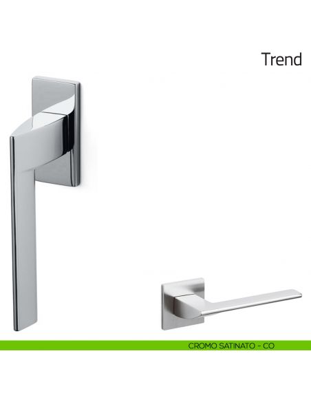 Maniglia per finestra martellina DK Trend Olivari bassa cromo satinato