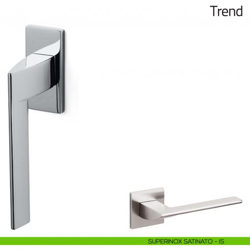 Maniglia per finestra martellina DK Trend Olivari bassa superinox satinato