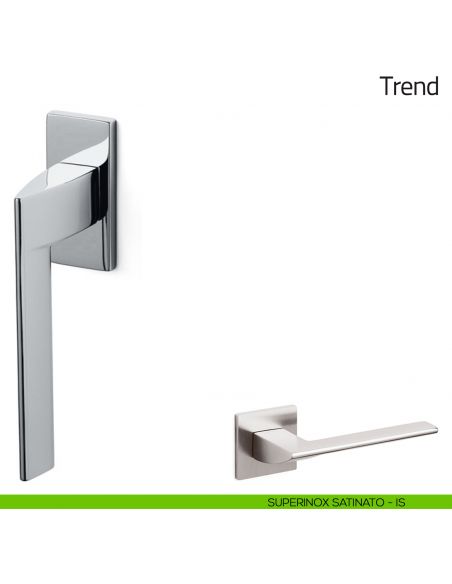 Maniglia per finestra martellina DK Trend Olivari bassa superinox satinato