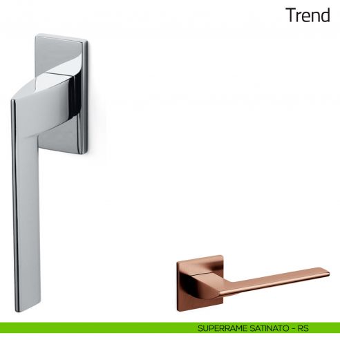 Maniglia per finestra martellina DK Trend Olivari bassa superrame satinato