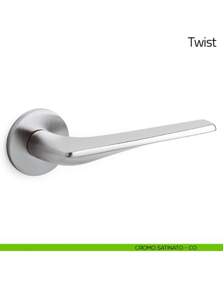 Maniglia per porta Twist Olivari cromo satinato