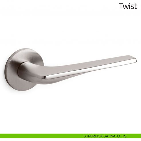 Maniglia per porta Twist Olivari superinox satinato