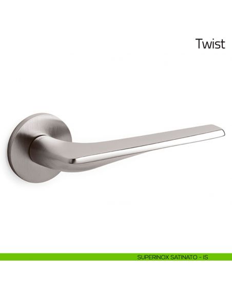 Maniglia per porta Twist Olivari superinox satinato