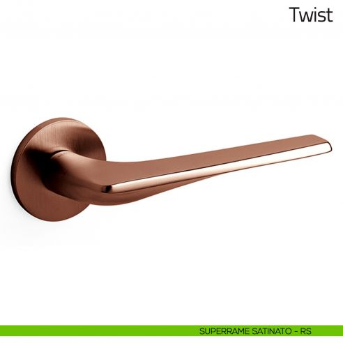 Maniglia per porta Twist Olivari superrame satinato