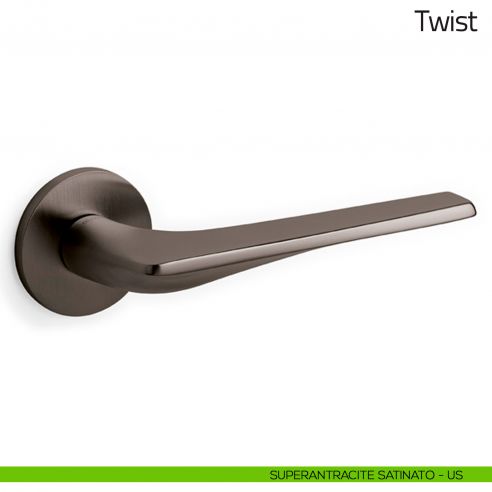Maniglia per porta Twist Olivari superantracite satinato