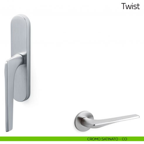 Maniglia per finestra cremonese Twist Olivari cromo satinato