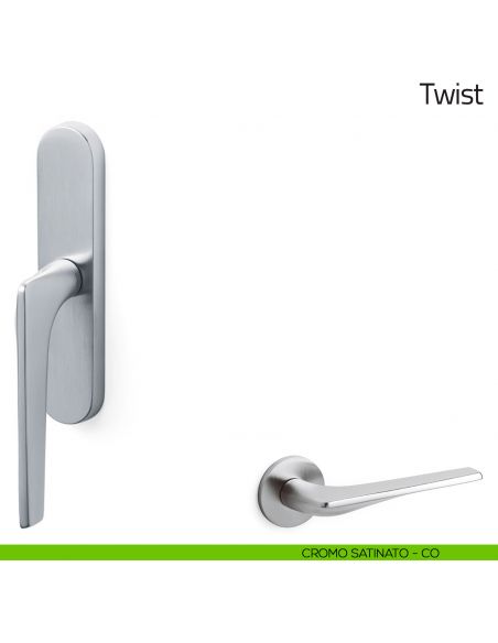 Maniglia per finestra cremonese Twist Olivari cromo satinato