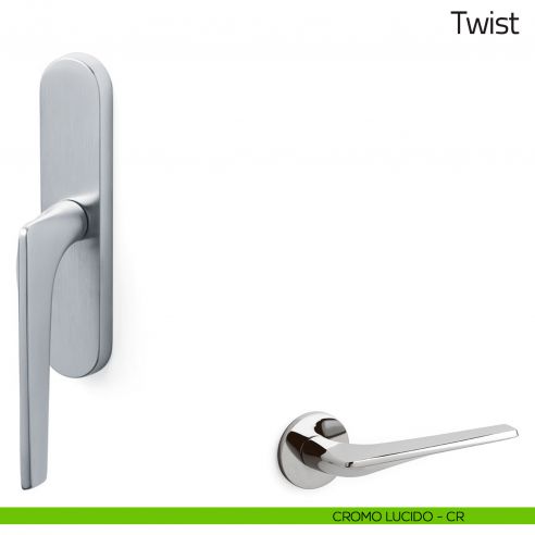 Maniglia per finestra cremonese Twist Olivari cromo lucido