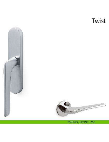 Maniglia per finestra cremonese Twist Olivari cromo lucido
