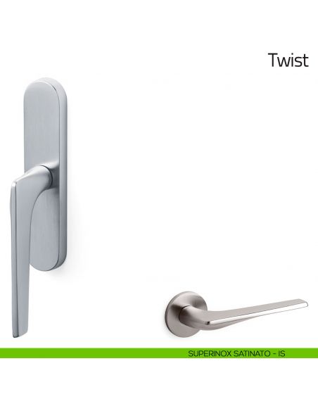 Maniglia per finestra cremonese Twist Olivari superinox satinato