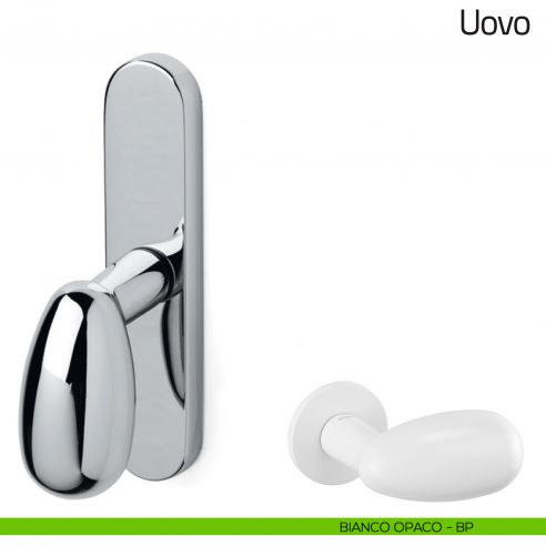 Maniglia per finestra cremonese Uovo Olivari bianco opaco