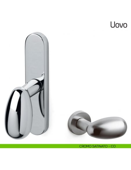 Maniglia per finestra cremonese Uovo Olivari cromo satinato