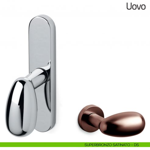 Maniglia per finestra cremonese Uovo Olivari superbronzo satinato