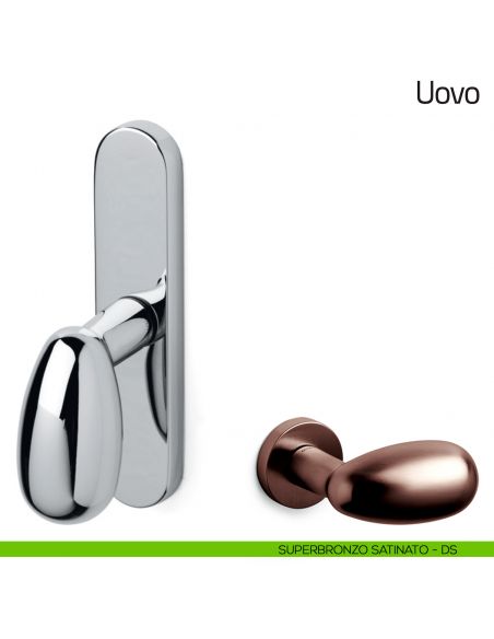 Maniglia per finestra cremonese Uovo Olivari superbronzo satinato