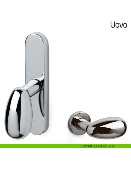 Maniglia per finestra cremonese Uovo Olivari cromo lucido