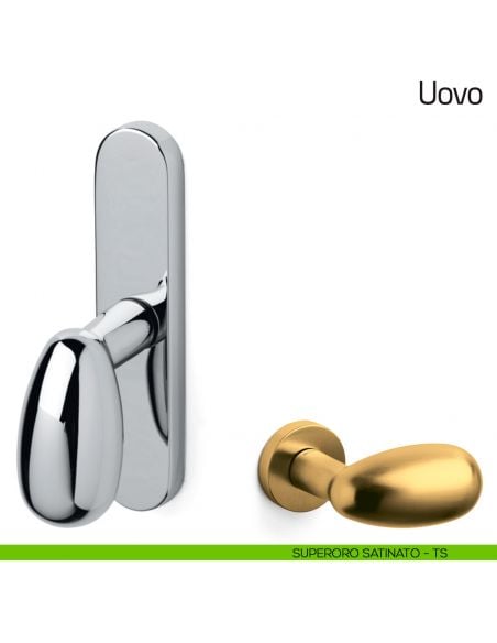 Maniglia per finestra cremonese Uovo Olivari superoro satinato
