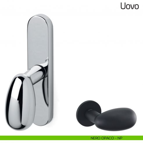 Maniglia per finestra cremonese Uovo Olivari nero opaco