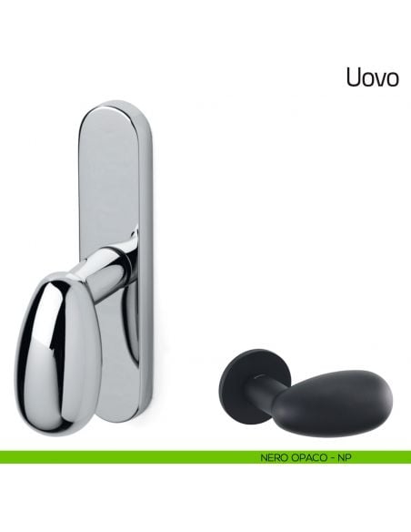 Maniglia per finestra cremonese Uovo Olivari nero opaco