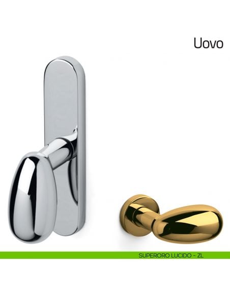 Maniglia per finestra cremonese Uovo Olivari superoro lucido