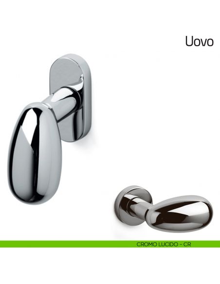 Maniglia per finestra martellina DK Uovo Olivari cromo lucido