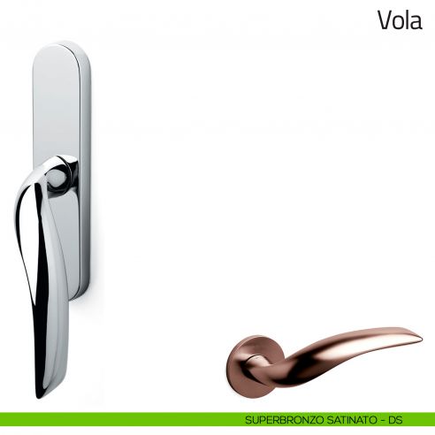 Maniglia per finestra cremonese Vola Olivari superbronzo satinato