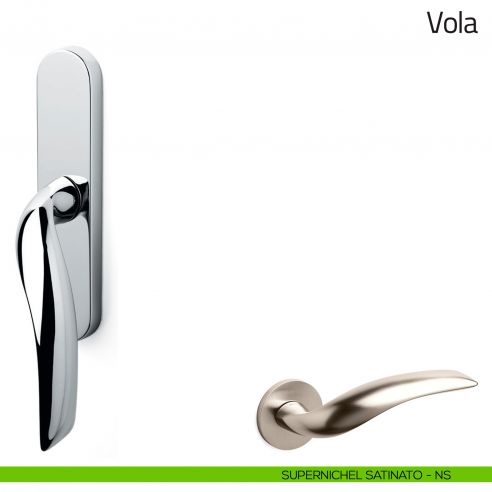 Maniglia per finestra cremonese Vola Olivari supernichel satinato
