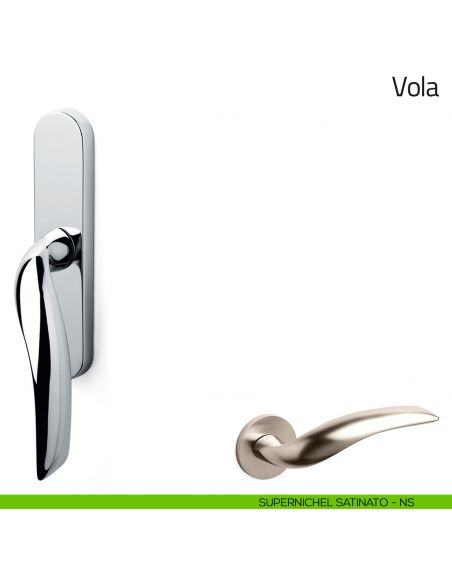 Maniglia per finestra cremonese Vola Olivari supernichel satinato