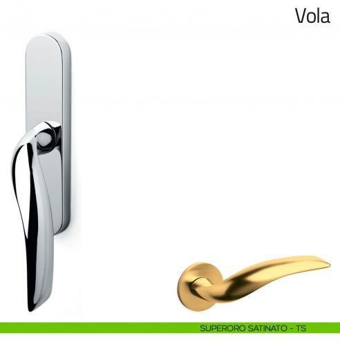 Maniglia per finestra cremonese Vola Olivari superoro satinato