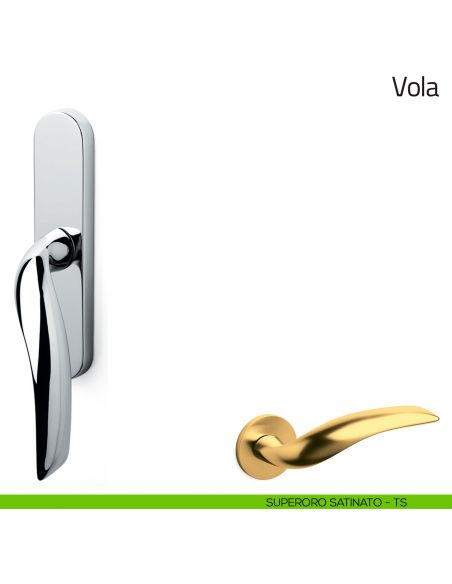 Maniglia per finestra cremonese Vola Olivari superoro satinato