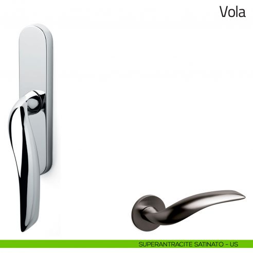 Maniglia per finestra cremonese Vola Olivari superantracite satinato