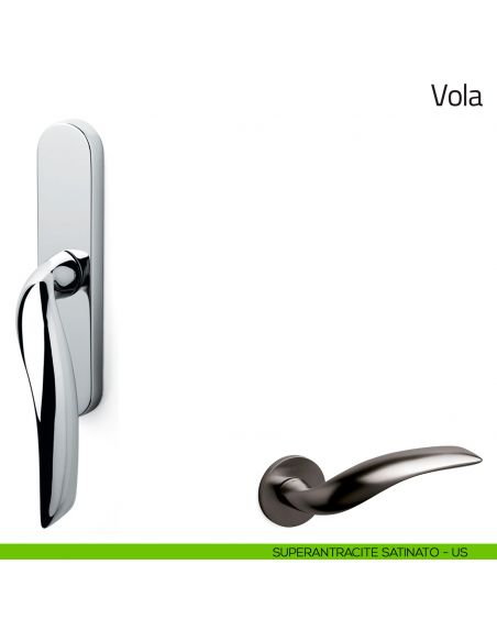 Maniglia per finestra cremonese Vola Olivari superantracite satinato