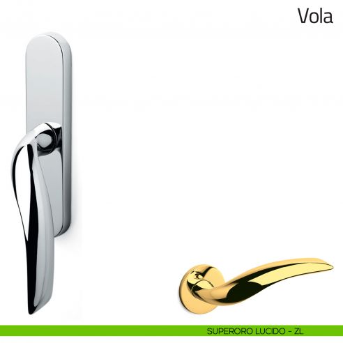 Maniglia per finestra cremonese Vola Olivari superoro lucido