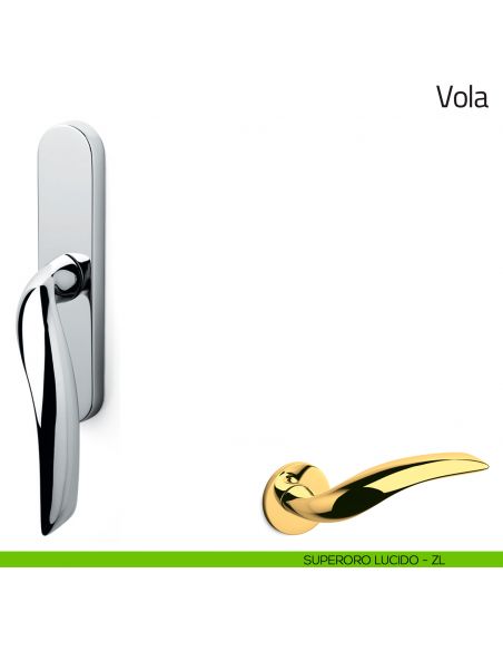 Maniglia per finestra cremonese Vola Olivari superoro lucido