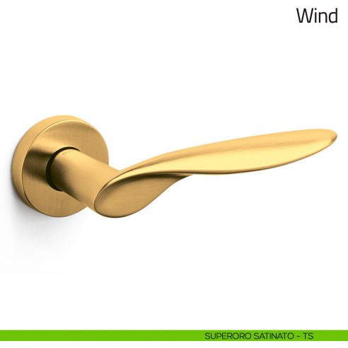 Maniglia per porta Wind Olivari superoro satinato