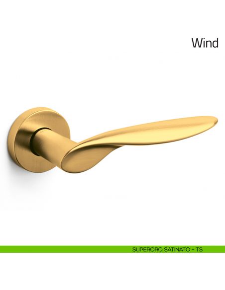 Maniglia per porta Wind Olivari superoro satinato