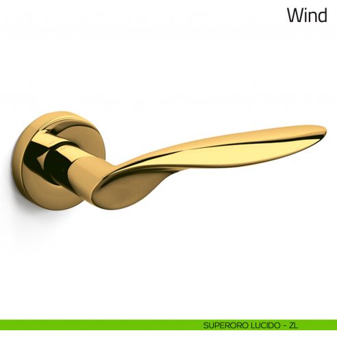 Maniglia per porta Wind Olivari superoro lucido