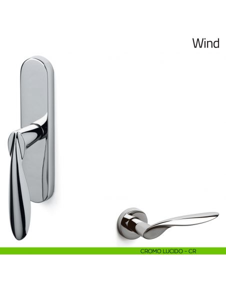 Maniglia per finestra cremonese Wind Olivari cromo lucido