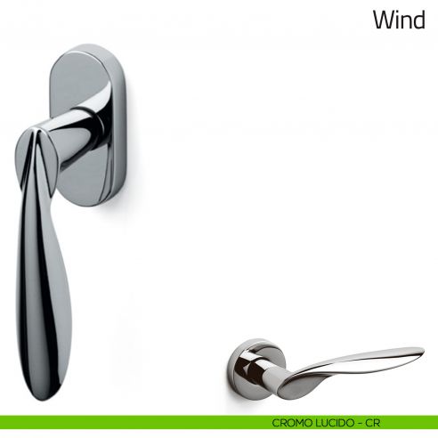 Maniglia per finestra martellina DK Wind Olivari cromo lucido
