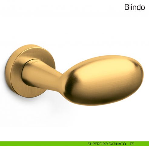 Pomello per porta Blindo fisso Olivari superoro satinato